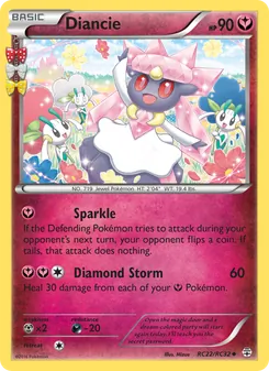 Diancie, card RC22 from Generations