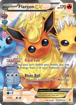 Flareon EX, card RC28 from Generations