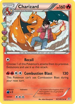 Charizard, card RC5 from Generations