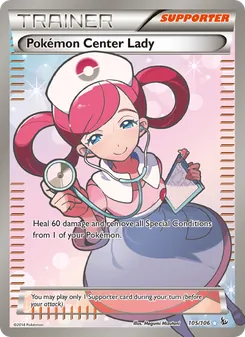 Pokémon Center Lady, card 105 from Flashfire