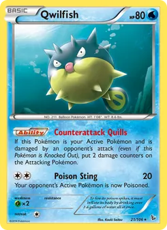 Qwilfish, card 21 from Flashfire