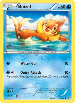 Buizel, card 28 from Flashfire