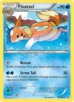 Floatzel, card 29 from Flashfire