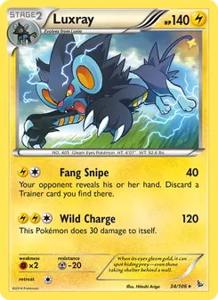 Luxray, card 34 from Flashfire