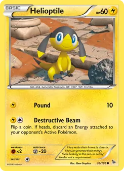 Helioptile, card 36 from Flashfire
