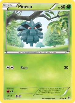Pineco, card 4 from Flashfire