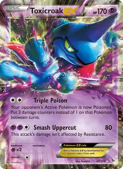 Toxicroak EX, card 41 from Flashfire