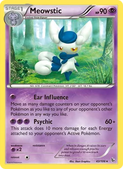 Meowstic, card 43 from Flashfire