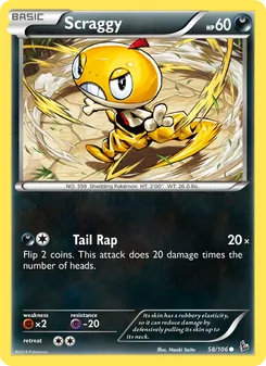Scraggy, card 58 from Flashfire