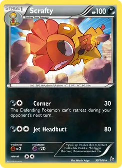 Scrafty, card 59 from Flashfire