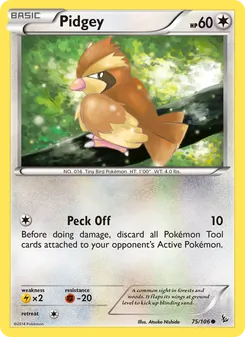 Pidgey, card 75 from Flashfire