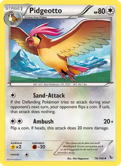 Pidgeotto, card 76 from Flashfire
