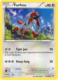 Furfrou, card 87 from Flashfire
